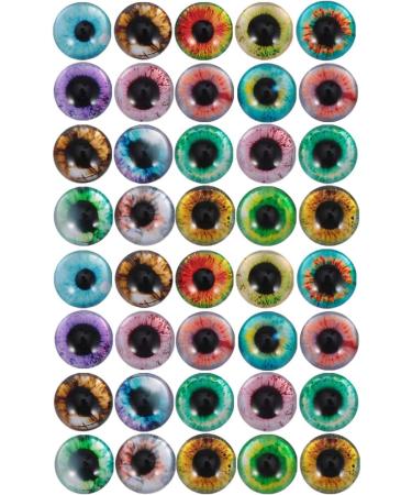 Buy MILISTEN 50pcs Glass Eye Cabochon - 20mm Mixed Pattern Flat Back for Jewelry Making & DIY Accessories - Buy Online on GoSupps.com