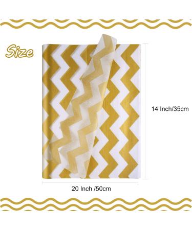 MIAHART 60 Pcs Gold White Tissue Paper Bulk - Decorative Metallic Wrapping Paper for Gift Bags, Birthday, Christmas Party Decoration - DIY Arts Crafts - Gold Dot Wave Design - 60 Sheets - Buy Online on GoSupps.com