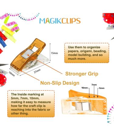 PERFORMORE 100 Pack Multipurpose Sewing & Quilting Clips - Durable Multicolored Magic Clips for Crafting & Hanging - Buy Online on GoSupps.com
