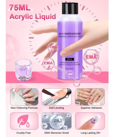 Acrylic Nail Kit with Drill and Lamp: 3 Colors 30G Acrylic Powder Nail Set - 36 Colored Glitter Powder Nail Art Tools Extension Kits Full Set for Beginners - Buy Online on GoSupps.com