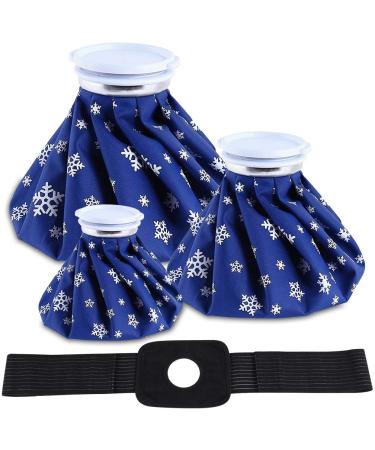Ice Packs for Injuries Reusable 4 Pcs Cold/Hot Water Pack Gel Pain Relief for Knee Shoulder Ankle Foot Elbow Migraine Headache Face Finger Soft Warm Heat Bag After Surgery Recovery Therapy 6/9/11