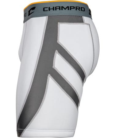 Champro Boys Wind Up Compression Sliding Shorts - White/Opulent Garden | Durable Polyester & Spandex | Perfect for Baseball & Softball - Buy Online on GoSupps.com