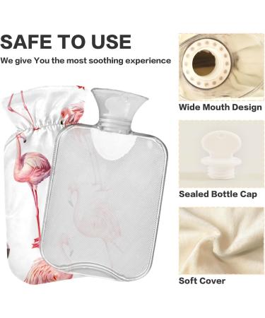 Durable 1L Heat Bottle | Warm-Up Bag for Pain Relief - Pink Flamingo Watercolor Design - Buy Online on GoSupps.com
