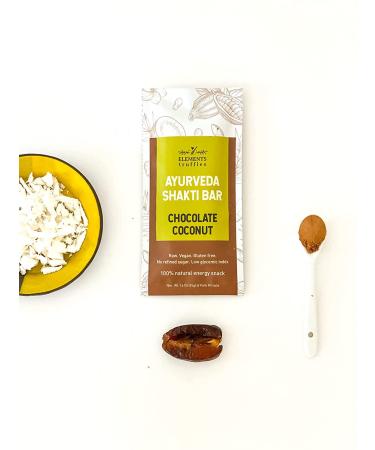 Elements Truffles Ayurveda Shakti Bars - Vegan & Organic Date Energy Snacks - No Added Sugar, Nuts, or Gluten - Non-GMO Natural Grab & Go Food - Mango, Chocolate, Coconut & Rose Variety Pack (12 Bars) - Buy Online on GoSupps.com