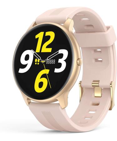 AGPTEK Women's Smart Watch - IP68 Waterproof Activity Tracker with Heart Rate Monitor & Full Touch Screen - Pink/Rose Gold - Buy Online on GoSupps.com