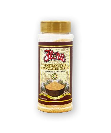 Granulated Garlic (Venetian) by Flora Foods - All Natural - Zero Fillers - Great taste