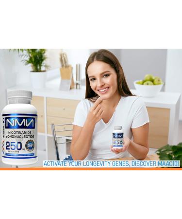 MAAC10 NMN 250mg Capsules - Genuine NAD+ Supplement, Stabilized Form, 30 Capsules - Buy Online on GoSupps.com