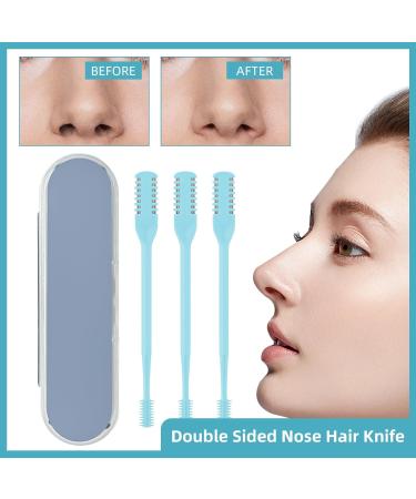 3 Pack Nose Hair Trimmer - 2 in 1 Professional Double Headed Hair Clipper & Remover (Blue) - Perfect for Men & Women - International Shipping Available - Buy Online on GoSupps.com