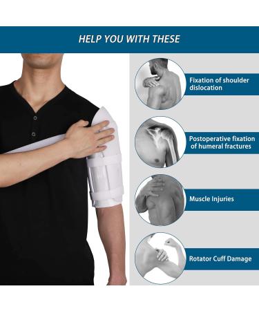 Sarmiento Brace for Humeral Fracture - X-Large Breathable Upper Arm Splint | Brace for Broken Humeral Shaft - Buy Online on GoSupps.com