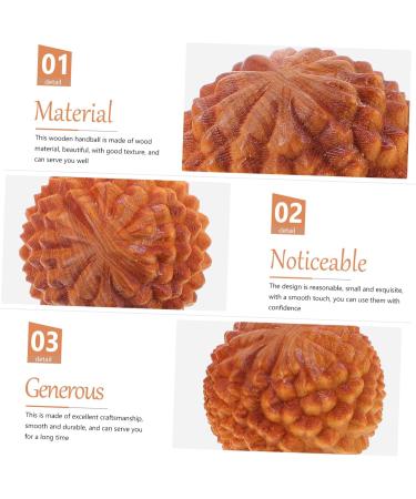 Frcolor 2-Pack Wooden Massage Balls - Decompression & Hand Therapy Aid for Gym & Home Use - Buy Online on GoSupps.com