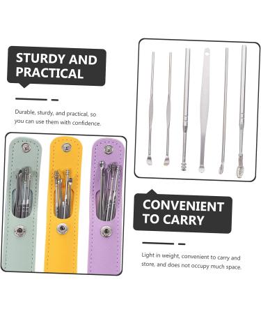 Healifty 9-Piece Washable Steel Ear Cleaning Kit with Portable Storage Bag - Cartoon Design for Easy Earwax Removal and Cleaning at Home - Buy Online on GoSupps.com