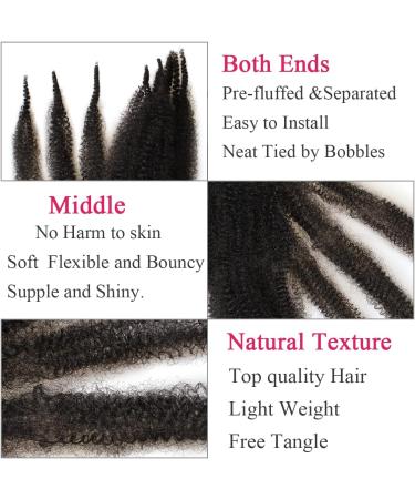 Leeven 12 Inch Springy Afro Twist Hair for Faux Locs Pre-Separate Popping Spring Twist Crochet Hair for Distressed Locs 8 Packs Afro Kinky Curly Marley Braiding Hair Extensions /1B# 12 Inch (Pack of 8) 1B# - Buy Online on GoSupps.com