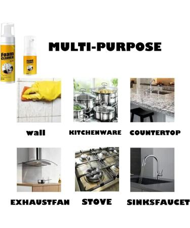 Amplesunshine Foam Cleaner Strong Decontamination Cleaners Spray Multifunctional Car Foam Cleaner Powerful Stain Removal Kit Foam Cleaner for Car and House Lemon Flavor (2Pcs 30ML) - Buy Online on GoSupps.com
