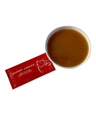 Savory Choice Reduced Sodium Beef Broth Concentrate - 50 Stick Packs (9.6g Each) - Pack of 50 - Buy Online on GoSupps.com