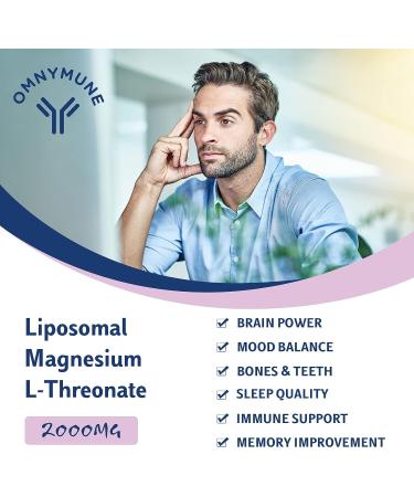 High Strength Liposomal Magnesium L-Threonate 2000mg Supplement with Vitamin D3 & K2 - Non-GMO Gluten-Free 60 Pieces (4-Pack) - Premium eCommerce International Shipping - Buy Online on GoSupps.com