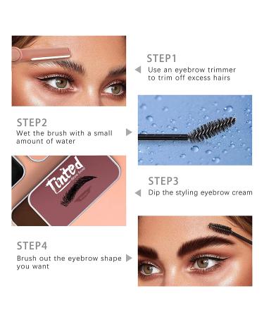 NewBang 2PCS Eyebrow Soap Kit - Long Lasting Waterproof Brow Gel for Natural Brows (Brown) - Buy Online on GoSupps.com