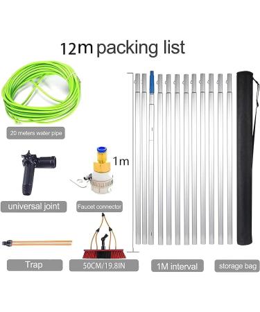 Water Fed Pole Kit Water Fed Brush Water Fed Cleaning System 3-In-1 Aluminum Outdoor Window Cleaner Hose Cleaning Tool for Window Glass Extendable Cleaner (Color : 11m/36ft) - Buy Online on GoSupps.com