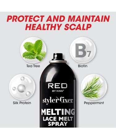 RED By Kiss Styler Fixer Melting Lace Melt Spray Ultimate Hold Scalp Protection Fast Drying & No Residue Strong Adhesion Natural Look for Lace Front Wig 14.8 Fl Oz - Buy Online on GoSupps.com