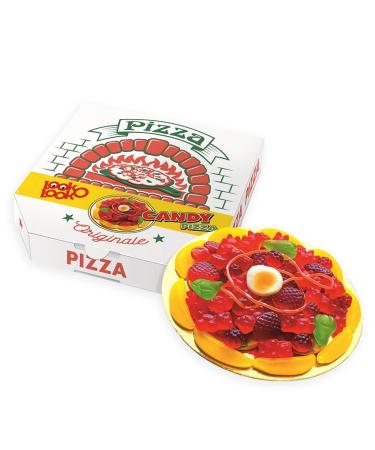 Look o Look Pizza de bonbons 300g Pizza sucr e avec guimauves fils acidul s et gommes fruit es en bo te pizza Cadeau rigolo pour anniversaires f tes d enfants et fans de sucreries
