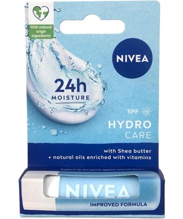 BEIERSDORF UK LTD NIVEA Hydro Care lip balm with SPF 15 48 g moisturizing lip balm with shea butter natural oils and vitamins provides 24 hours of moisture and protection lip care - Buy Online on GoSupps.com