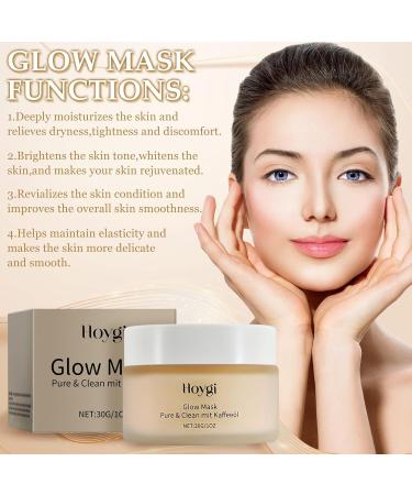 Znnhnn Glow Mask with coffee oil brightening face mask coffee oil antiwrinkle night care cream against pigment spots deep cleansing and moisture care reduces visible pores Color4 - Buy Online on GoSupps.com