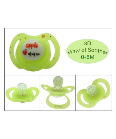 Buy HOVUK Orthodontic Night Pacifiers for Newborns - 2 Pack Soft Teat Anti-Colic Valve Glow in the Dark - International Shipping Available - Buy Online on GoSupps.com