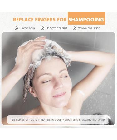 FREATECCH CHARD Massage Brush Silicone Shampoo Brush for Hair Washing Head Massage & Dandruff Removal Beige Wheat Straw Handle for Hair Growth - Buy Online on GoSupps.com