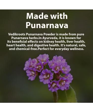VEDIKROOTS Punarnava Powder | 100% Natural Ayurvedic Herb | Traditionally Used to Maintain Detox & Helps in Digestive Process | 100g (Pack of 1) - Buy Online on GoSupps.com