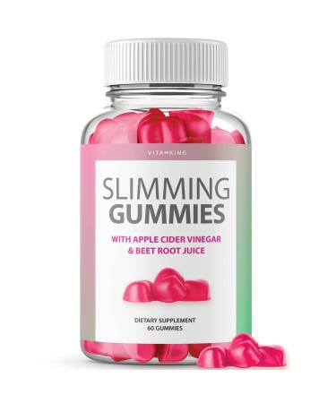 (Official) Slimming Gummies with Apple Cider Vinegar It Works for ACV - Gut Health - Detox Tummy Cleanse - Proven Ingredients Beet Root Pomegranate (60 Gummies)