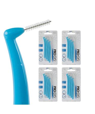 PRO-SYS Interdental Brush Narrow Spaces, Proxy Brush - 16 Brushes (4 Packs 4 Brushes per Pack) with Dupont Bristles 17 Piece Set