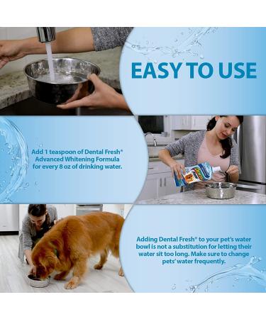 Dental Fresh Advanced Whitening Water Additive for Dogs - 17 oz | Teeth Cleaning Formula - Reduce Stains, Reverse Discoloration, Eliminate Bad Breath, Improve Oral Health - Buy Online on GoSupps.com