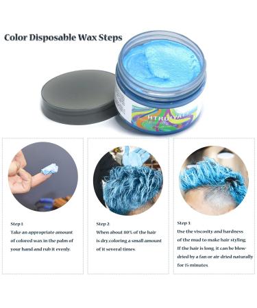 Buy Temporary Blue Hair Color Wax | Washable Natural Hair Spray for Kids & Adults | Perfect for Cosplay Halloween & Parties - Buy Online on GoSupps.com