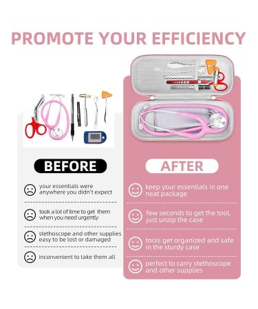 HESPLUS Stethoscope Case for 3M Littmann & MDF Stethoscopes - Pink (S) - Extra Room for Accessories - Buy Online on GoSupps.com