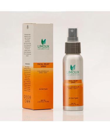 Buy Facial Relief Spray - Brightening Hydrating & Soothing Mist for All Skin Types - Calendula & Oat - Paraben Free Vegan Cruelty Free - 2.54 fl oz - Buy Online on GoSupps.com