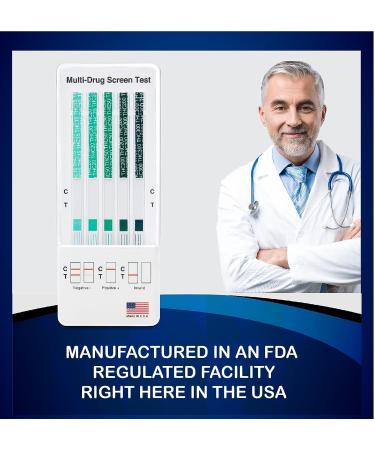 DrugExam THC Advantage Home Urine Test Kit - Made in USA, Highly Sensitive THC 5 Level Drug Test - 15ng/mL, 20ng/mL, 50ng/mL, 200ng/mL, 300ng/mL - Buy Online on GoSupps.com