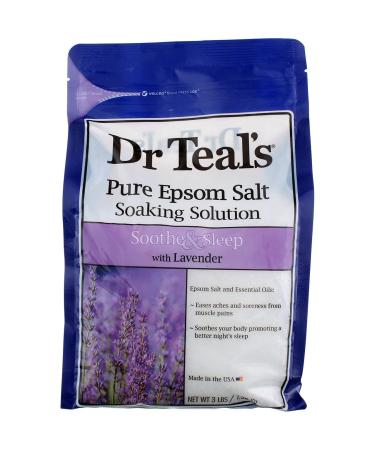 Dr Teal's Pure Epsom Salt Lavender - 3 Pack (9 lbs Total) - Buy Online on GoSupps.com