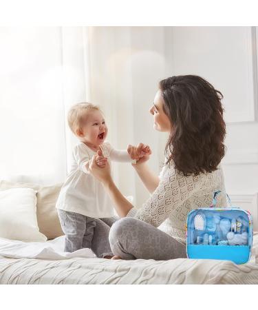 Baby Healthcare & Grooming Kit - Portable Safety Care Set for Newborns (Blue 18 in 1) | Baby Essentials Set - Buy Online on GoSupps.com