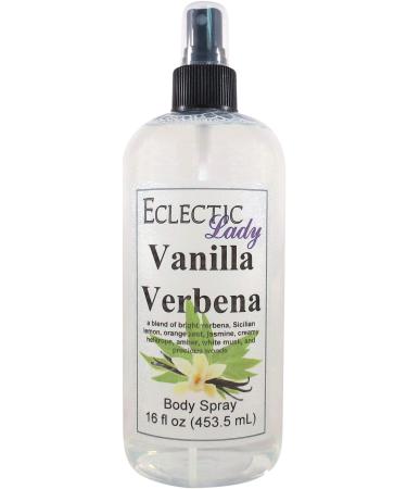 Vanilla Verbena Body Spray 16 ounces Body Mist for Women with Clean Light & Gentle Fragrance Long Lasting Perfume with Comforting Scent for Men & Women Cologne with Soft Subtle Aroma For Daily 16 Fluid Ounces