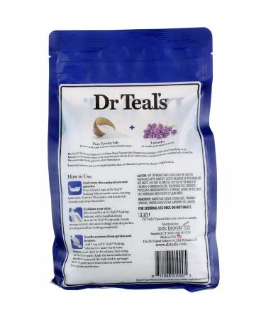Dr Teal's Pure Epsom Salt Lavender - 3 Pack (9 lbs Total) - Buy Online on GoSupps.com