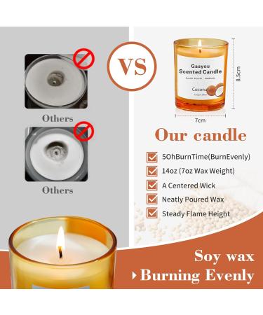Buy Soy Wax Candles - Strongly Scented Coconut Jar Candles for Home | Ideal Gifts for Women & Men - Aromatherapy Benefits - Buy Online on GoSupps.com