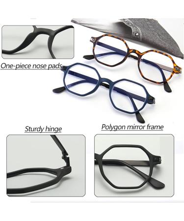 TBHOME MODE Polygonal Blue Light Blocking Glasses | Light Anti-Eye Strain Readers | Stylish & Comfortable for All Face Shapes - 2.5 Power - Buy Online on GoSupps.com