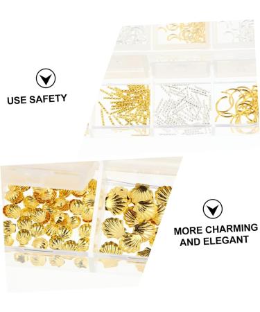 Amosfun 3 Boxes Alloy Nail Accessories Golden Nail Rhinestones Resin Filler Fake Nail Studs Nail Art Stud Eye Gem Glitter Nail Sequins Nail Art Stickers Manicure Accessories Metal 3D Alien - Buy Online on GoSupps.com