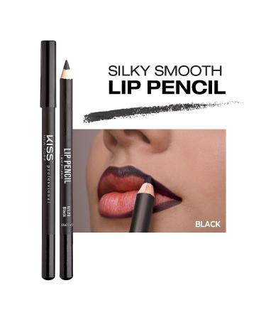 kiss New York Professional Creamy Lip Liner in Black - Long-Lasting Lip Color, Water-Resistant Lip Makeup - Buy Online on GoSupps.com