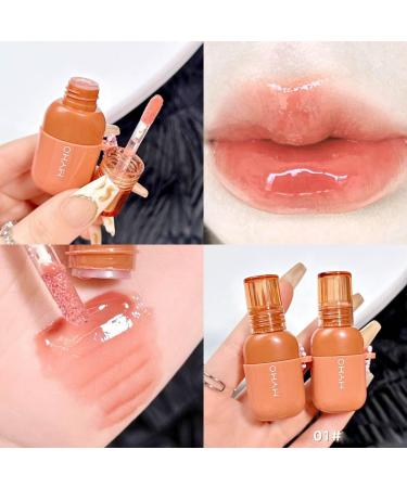 Cute Lip Gloss Lip Glaze Liquid Lipstick Lip Gloss Moisturizer Hydrating Tinted Lip Balm with Gift Box - Buy Online on GoSupps.com