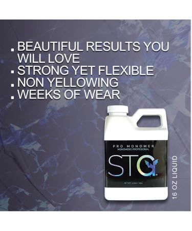 16oz Professional Grade EMA Acrylic Monomer - MMA Free | Low Odor Non-Yellowing Nail Liquid - Buy Online on GoSupps.com