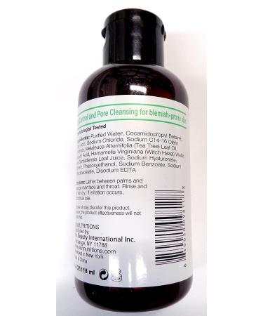 Tea Tree Oil & Salicylic Acid Balancing Face Wash 4oz - Skin Nutrition Botanicals - Buy Online on GoSupps.com