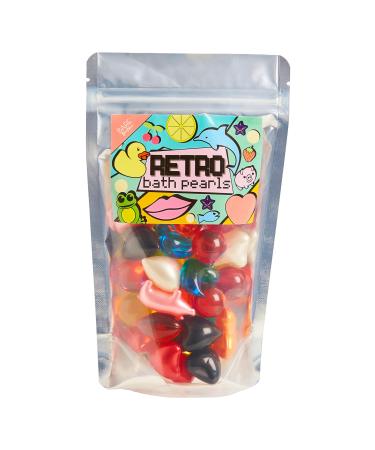 Retro Bath Pearls Jumbo Pack. 30 Assorted Bath Pearls Various Shapes and Scents. Animals Hearts Stars Pearls. Ideal Stocking Filler Quirky Gift Secret Santa Gift