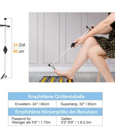 Long-Stem Nail Clippers with Magnifying Glass - Ideal for Pregnant Overweight & Seniors | 60cm Easy Grip Design - Buy Online on GoSupps.com