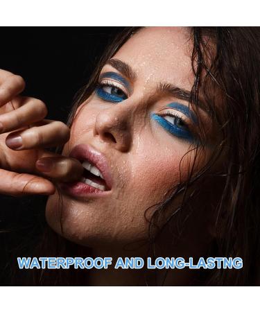  Azonelife Shimmer Waterproof Eyeshadow Pencil Eye Shadow Stick Shimmer Pen Highlighting Eyeshadow Pencil Soft Pencil Create Glitter Eye Makeup Easy to Use (Sky Blue) - Buy Online on GoSupps.com