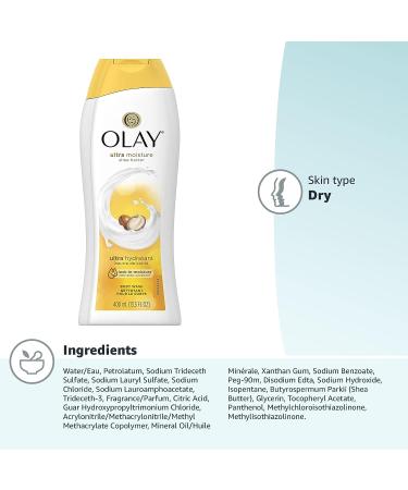 Olay Ultra Moisture Shea Butter Body Wash 13.53 Fl Oz - Hydrating Shea Butter Formula - Buy Online on GoSupps.com